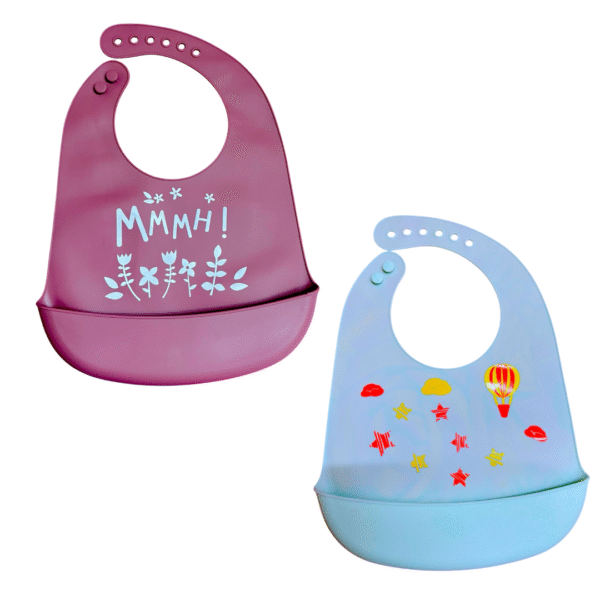 Baby Bib (Sky Blue and Maroon)