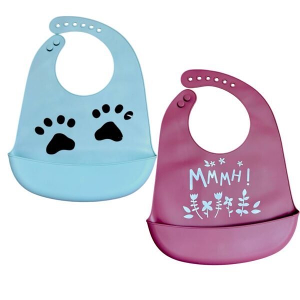 Baby Bib (Sky Blue and Maroon)