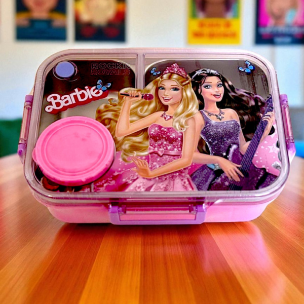 Barbie Rock Star Insulated Lunch Tote with 750 ml Leakproof Container for Stylish Kids Meals