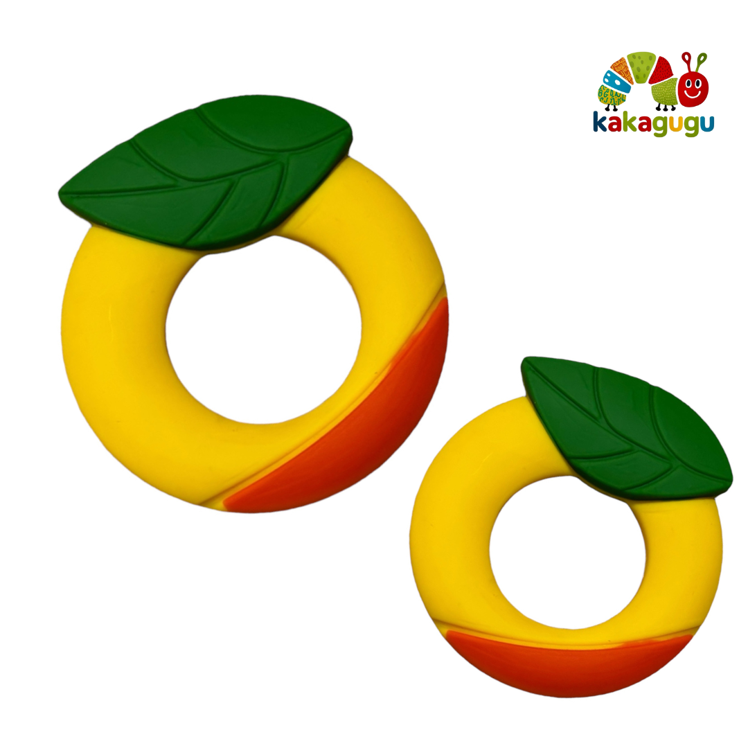 KAKAGUGU Soft Silicone Dino & Mango Shaped Teether and Soother for Babies 3+ Months – BPA-Free, Non-Toxic, Safe and Sensory Stimulating (Pack of 2) - Image 8