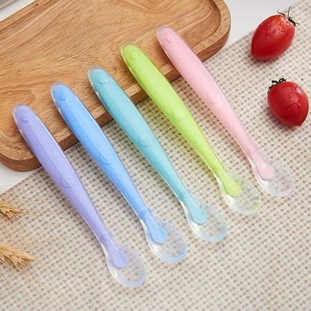 KAKAGUGU Pack of 2, Soft Silicone Spoon for Babies 5+ Months – BPA-Free, Non-Toxic, Safe for kids