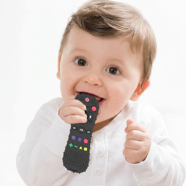 KAKAGUGU Soft Silicone Remote Shape Teether and Soother for Babies 3+ Months – BPA-Free, Non-Toxic, Safe for babies