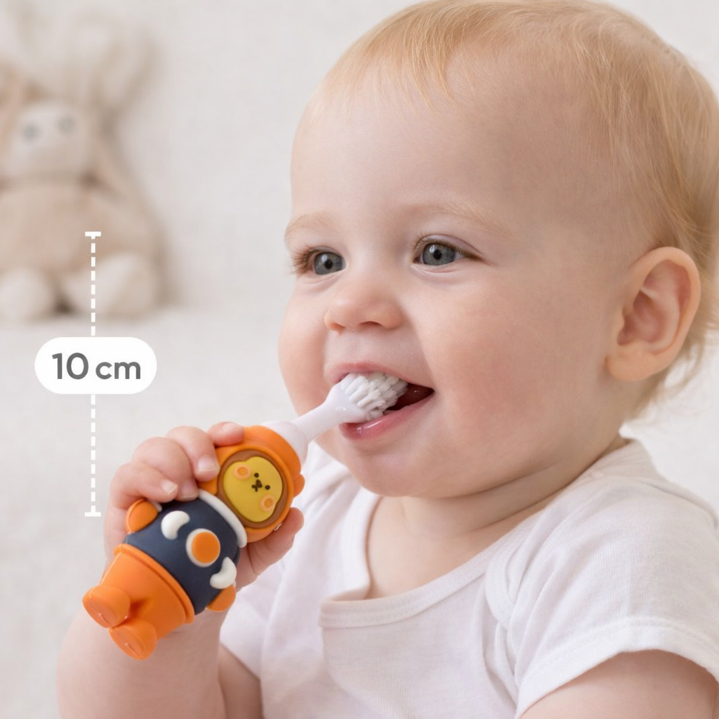 KAKAGUGU Astronaut Toothbrush with safety stopper – soft bristles for Overall Oral Care, BPA-Free, Safe for Kids (Pack of 1)(Multicolor) - Image 5