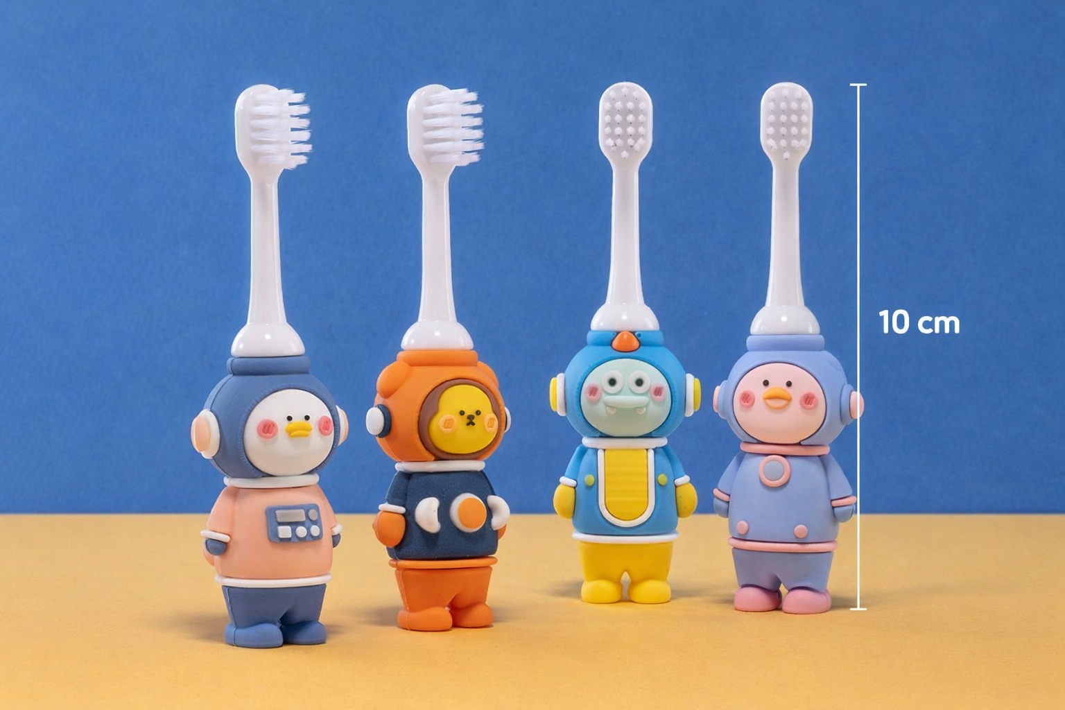KAKAGUGU Astronaut Toothbrush with safety stopper – soft bristles for Overall Oral Care, BPA-Free, Safe for Kids (Pack of 1)(Multicolor) - Image 4