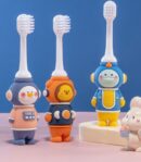 KAKAGUGU  Astronaut Toothbrush with safety stopper – soft bristles for Overall Oral Care, BPA-Free, Safe for Kids (Pack of 1)(Multicolor)
