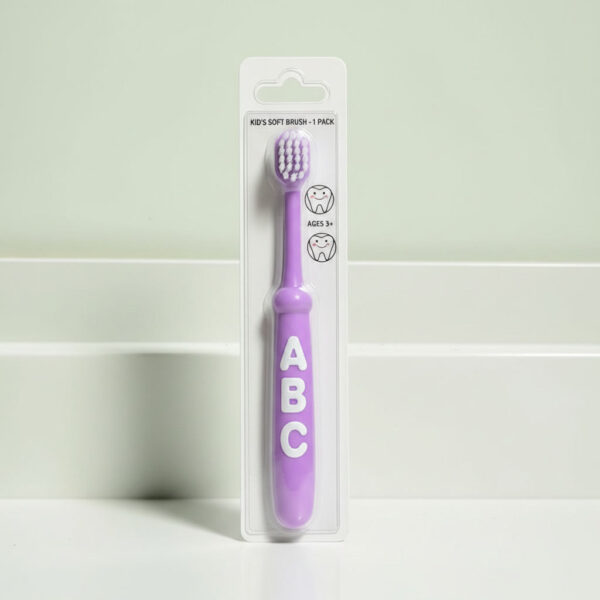 KAKAGUGU Baby Training Toothbrush with safety stopper – soft bristles for Overall Oral Care, BPA-Free, Safe for Kids (Pack of 1)(Multicolor)