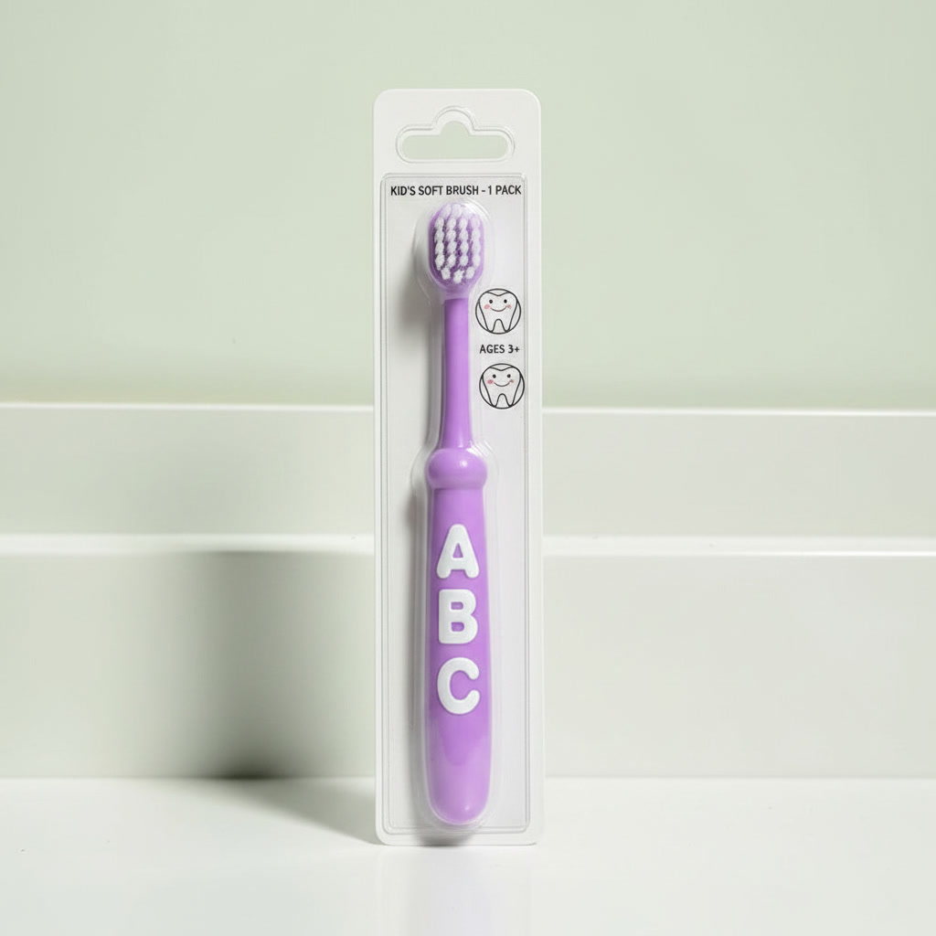 KAKAGUGU Baby Training Toothbrush with safety stopper – soft bristles for Overall Oral Care, BPA-Free, Safe for Kids (Pack of 1)(Multicolor)