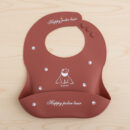 KAKAGUGU Silicone Baby Bibs for Feeding and Weaning with Adjustable Neckline, Waterproof, Soft and Flexible – Maroon
